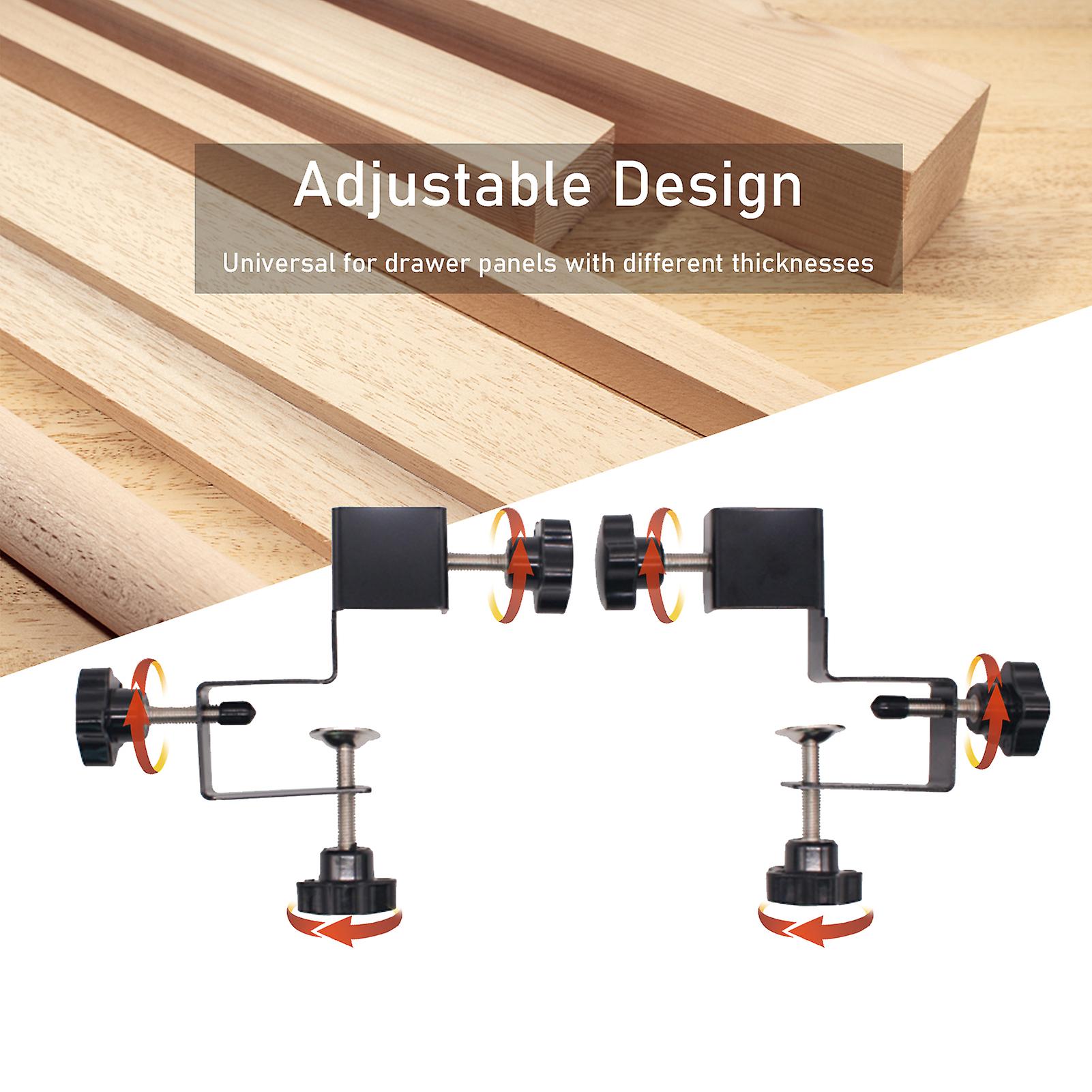 Drawer Installation Tool Adjustable Design Drawer Front Panel Installation Clamps Cabinet Hardware Jig Auxiliary Hand Tools