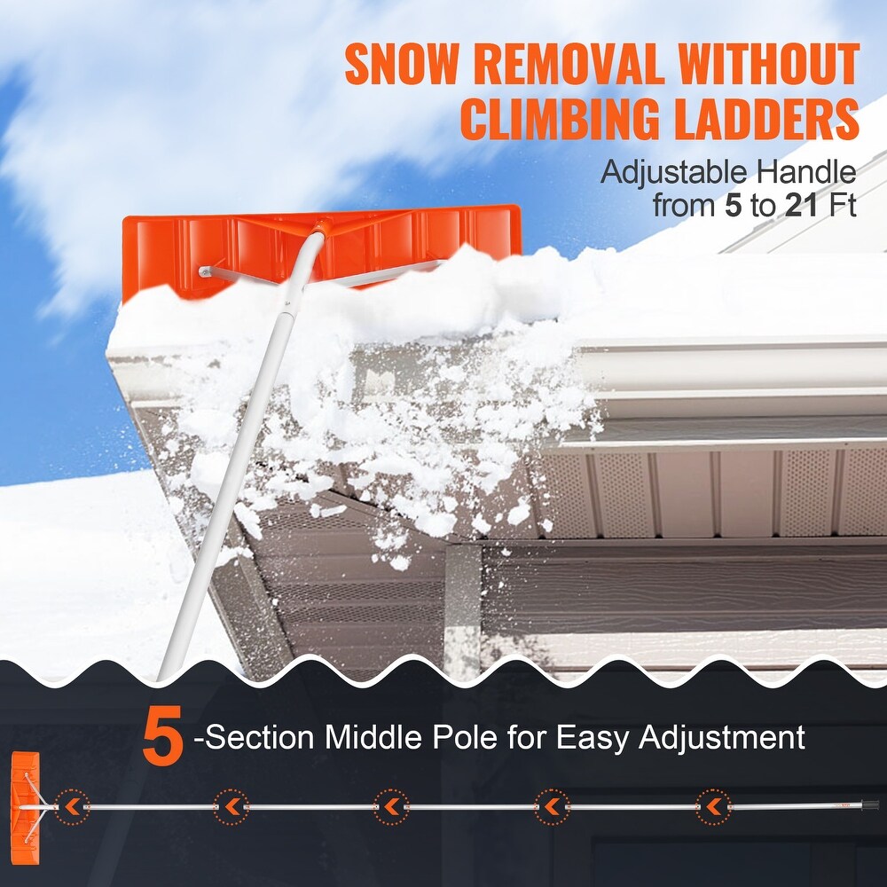 VEVOR Snow Roof Rake for House Roof  Car Snow  Wet Leaves