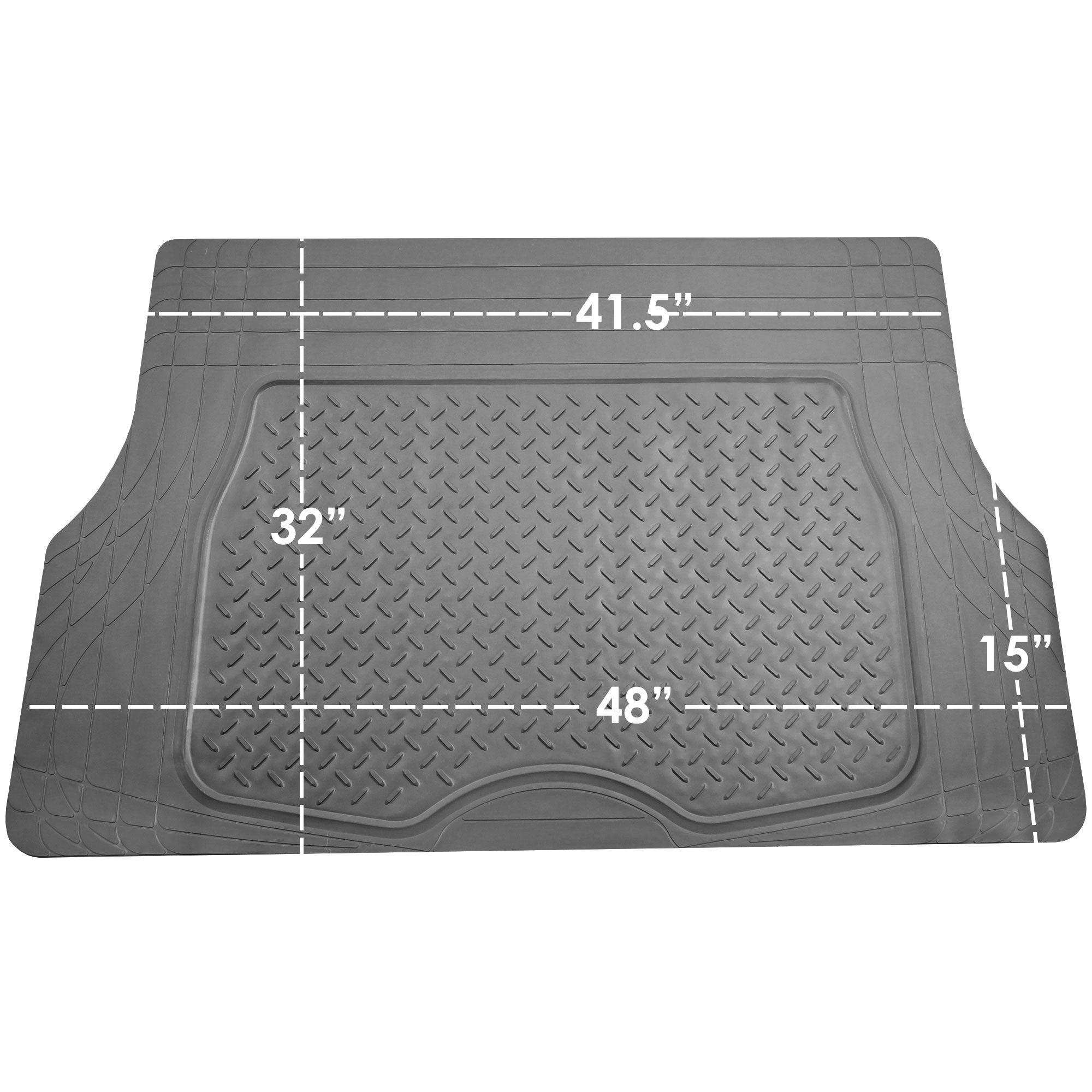 FH Group Premium ClimaProof 1-Piece Vinyl Gray Car Floor Mats Universal Fit with Air Freshener