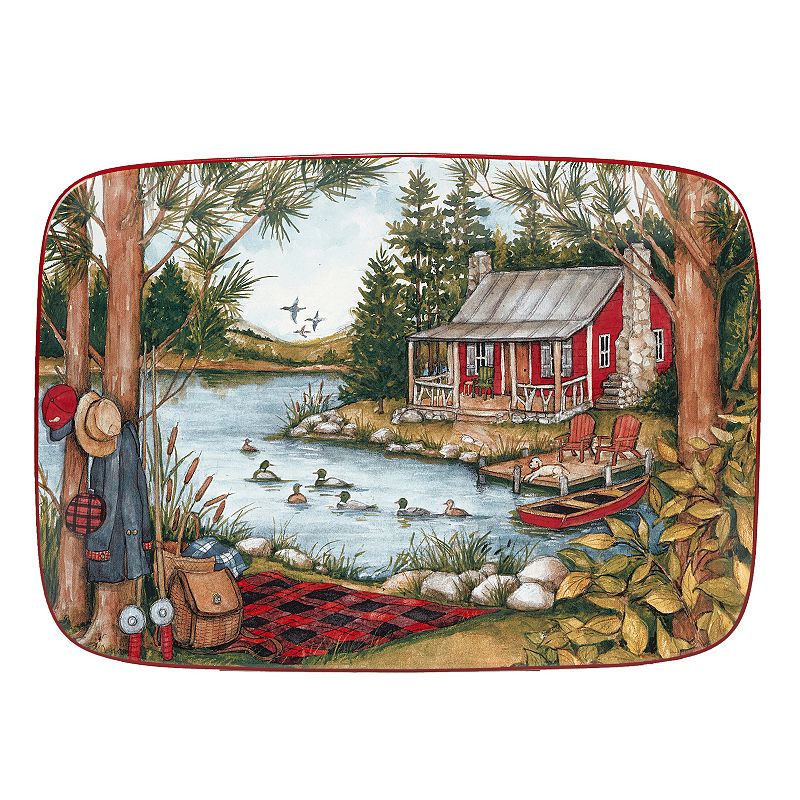 Certified International Lake Retreat Rectangle Platter