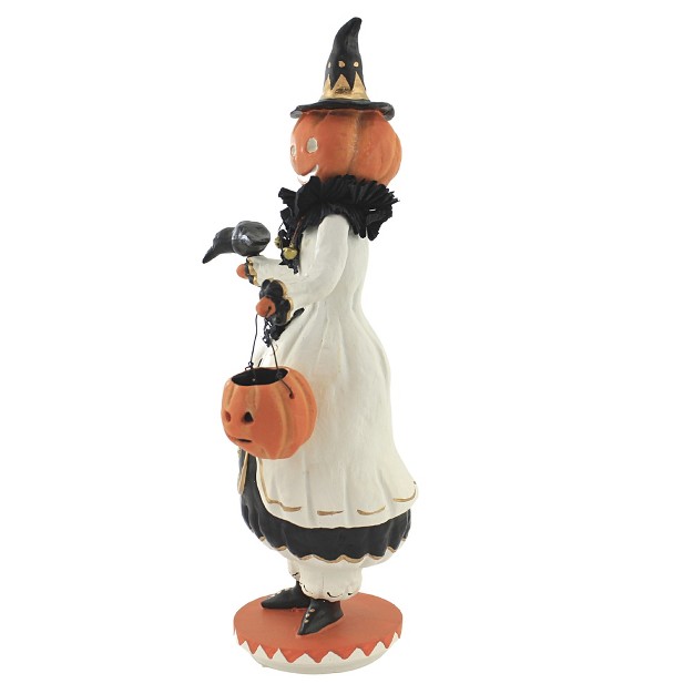 Dee Foust harvey Cora x27 s Crow One Figurine 14 0 Inches Halloween Pumpkin Moon 81068 Polyresin Multicolored