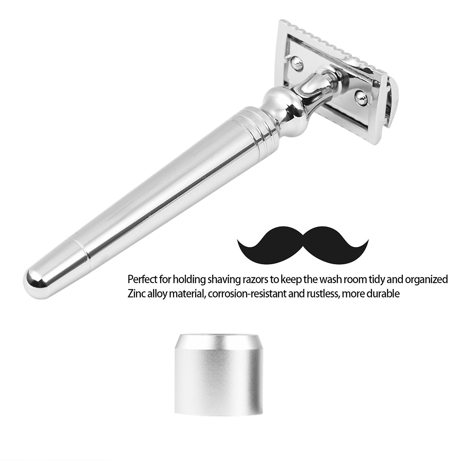 Round Mustache Shaver Brush Base Razor Shaving Brush Stand Zinc Alloy Holder Stable #01