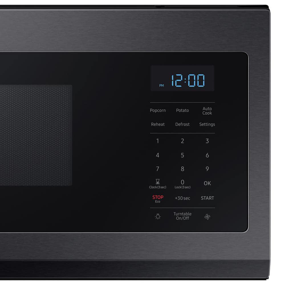  Smart SLIM 30 in 11 cu ft FingerprintResistant Black Stainless Steel 1100W OvertheRange Microwave with 400 CFM