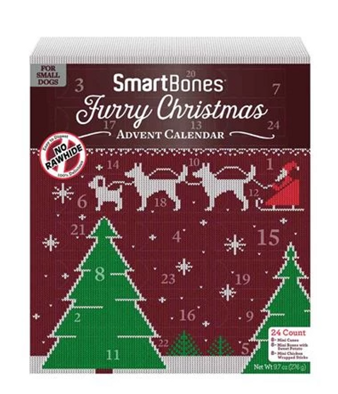 SmartBones Christmas Holiday Dog Treat Advent Calendar