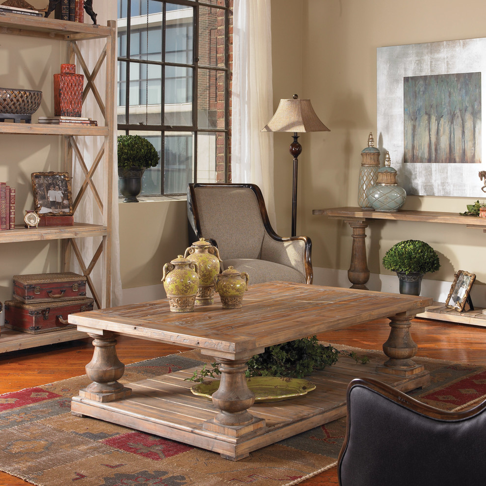 Uttermost Stratford Rustic Cocktail Table   Traditional   Coffee Tables   by HedgeApple  Houzz