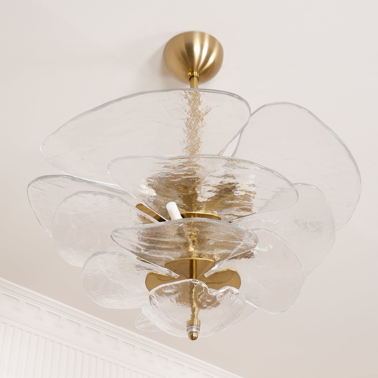 Petals Gold Murano Chandelier