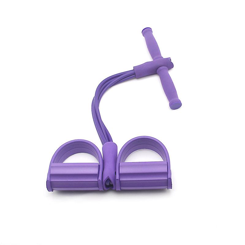 Foot Pedal Pull Rope Resistance Fitness Yoga Sit-up Gym Equipment-purple