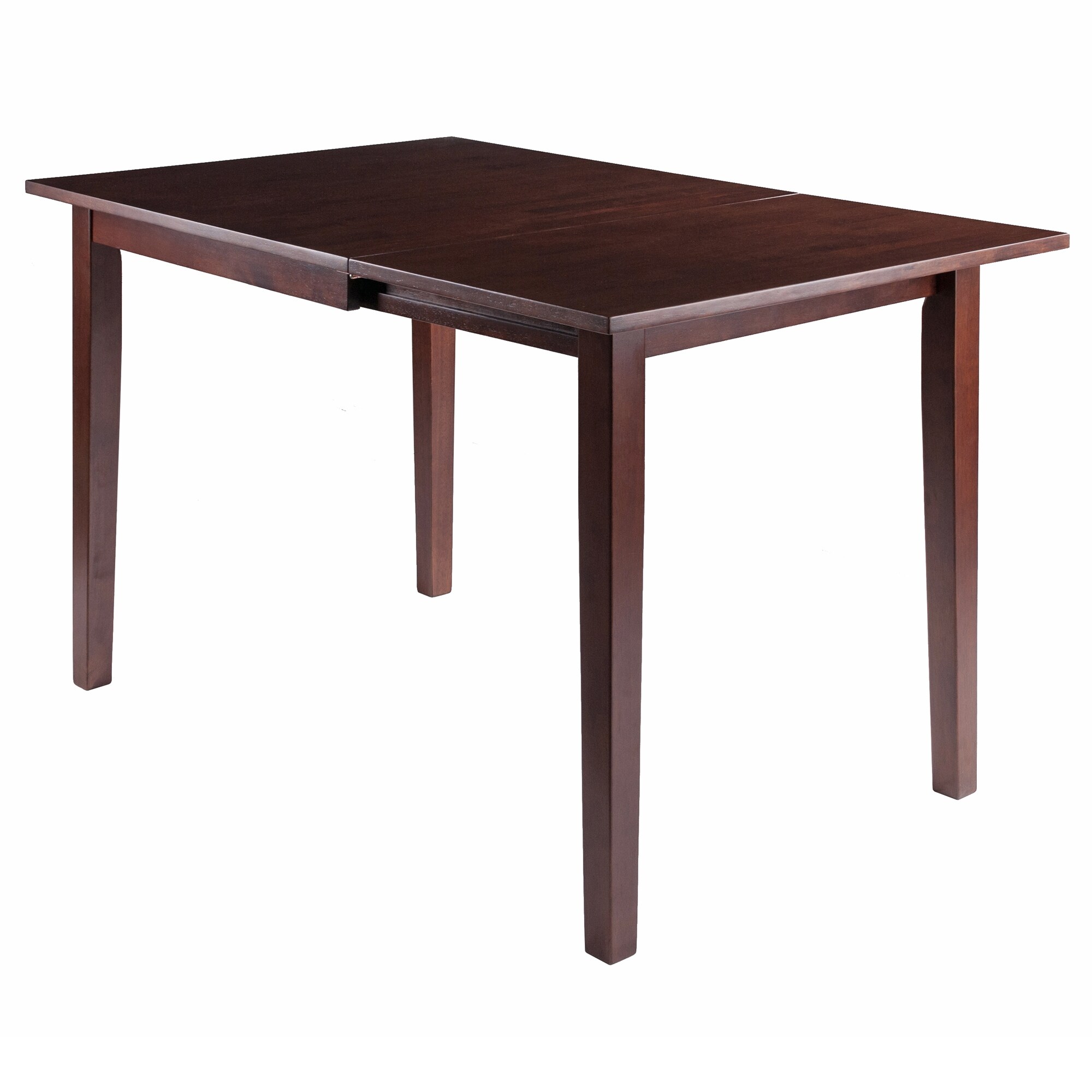 29” Brown Walnut Dining Table with Drop Leaf