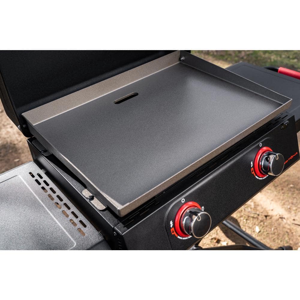 Nexgrill Daytona 2-Burner 21 in. Propane Gas Griddle with Foldable Cart in Black 720-1075B