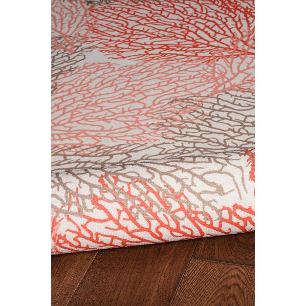 Washable Haylee Rug Ivory coral Linon