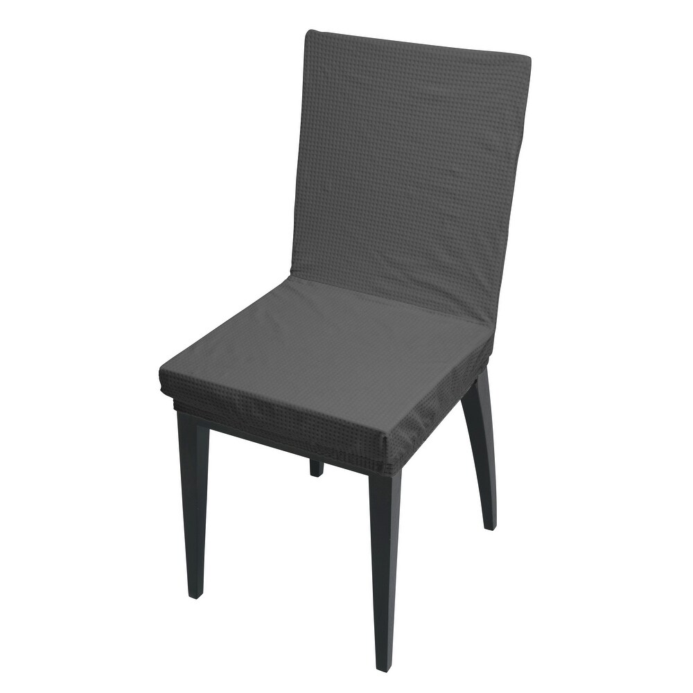 Home Details Pixel Stretch Dining Chair Slip Cover   96.5\