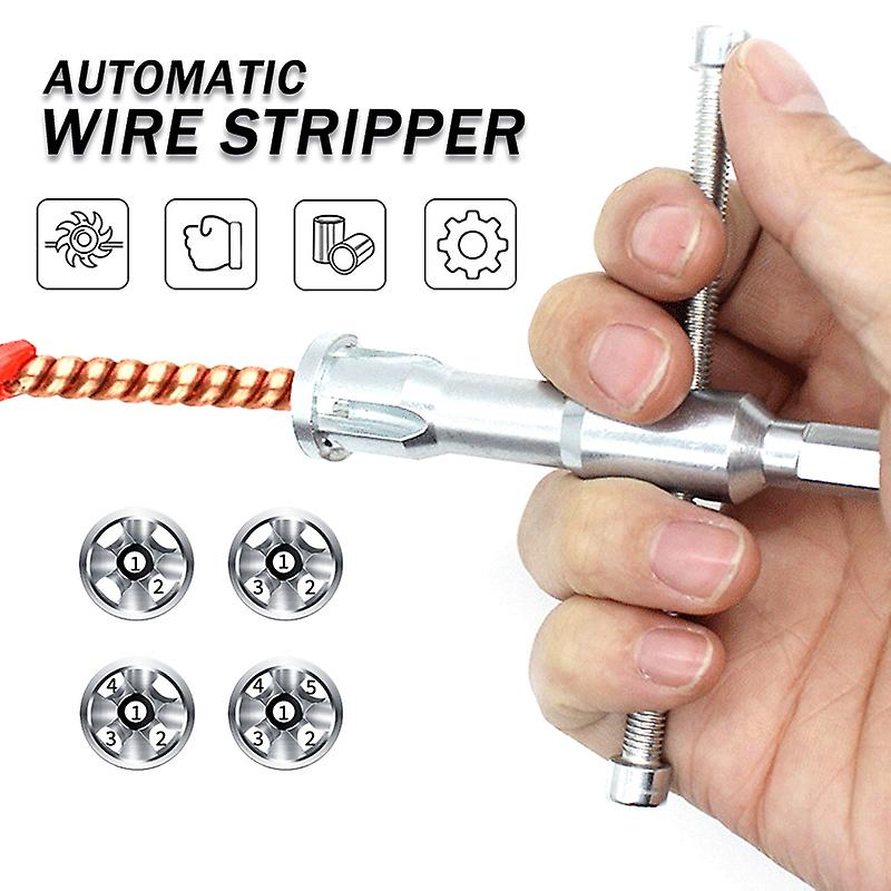 Electrical Twist Wire Tool 5 Hole Electrician Universal Automatic Twisting Wire Stripping Doubling Machine Connector Accessories