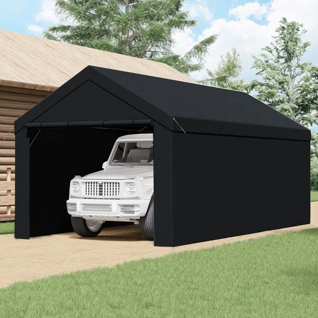 Caravan Canopy Domain 20x10 Foot Carport Tent Sidewalls Black sidewalls Only