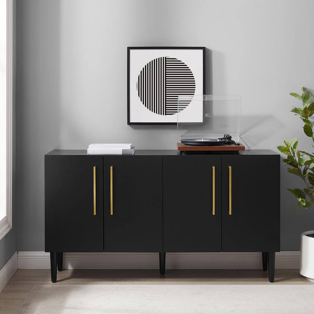 CROSLEY FURNITURE Everett Matte Black Sideboard CF4214-MB