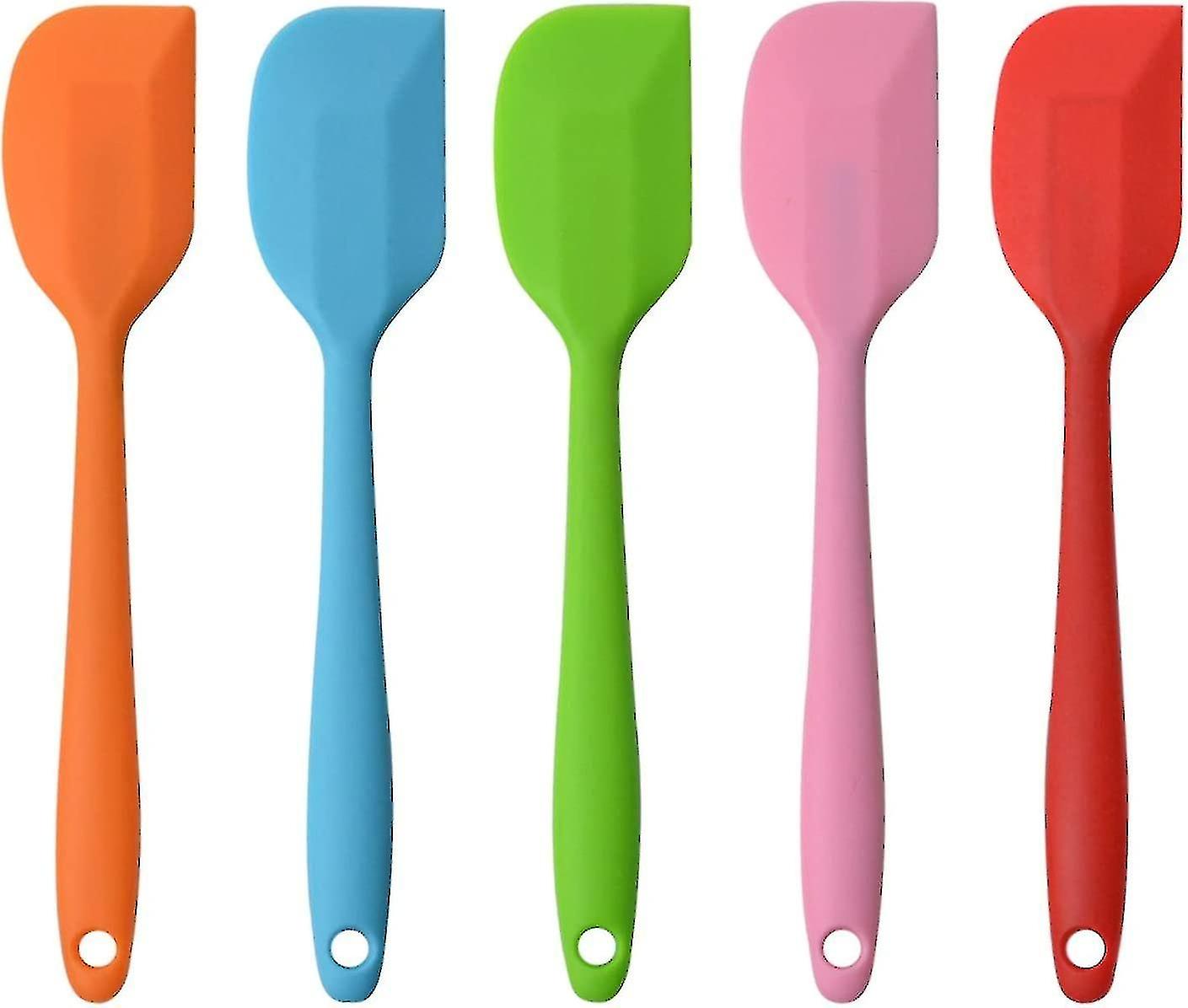 5pcs Silicone Spatulas，8.5 Inch Small Rubber Spatula Seamless One Piece Design Heat(random Mixed Col