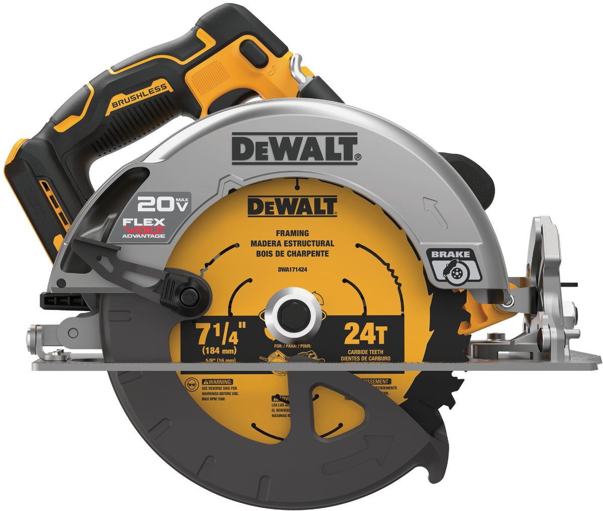 DW 20V MAX Li-Ion Brushless Cordless Circular Saw w Flexvolt Advantage