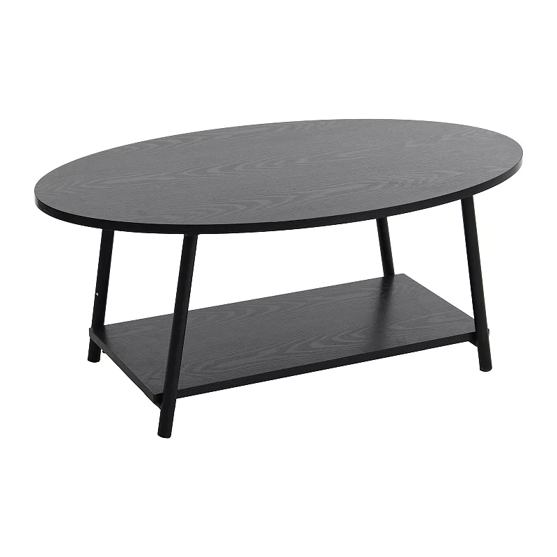 Household Essentials 2-Tier Oval Coffee Table