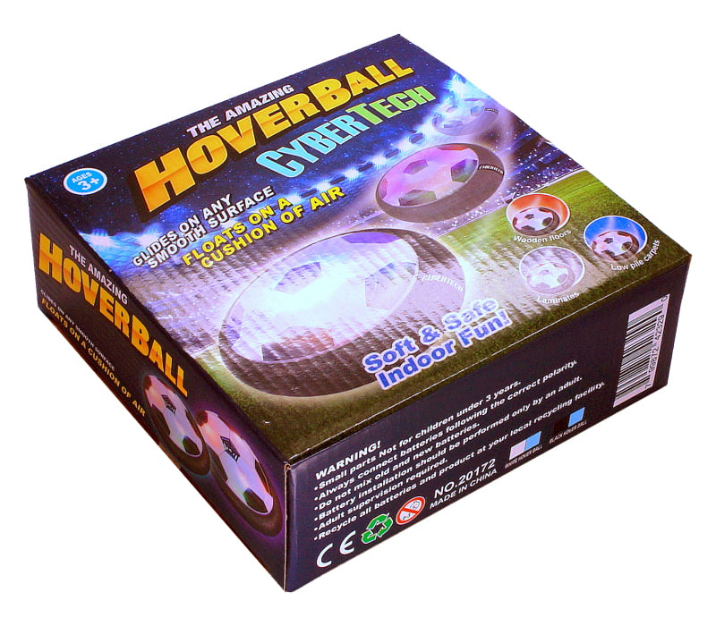 Cybertech Indoor Toy Hover Ball， 2 in 1 Hockey Puck or Soccer Ball and Football