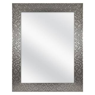 Home Decorators Collection 24 in. W x 30 in. H Fog Free Framed Recessed or Surface Mount Bathroom Medicine Cabinet in Brushed Nickel 45427