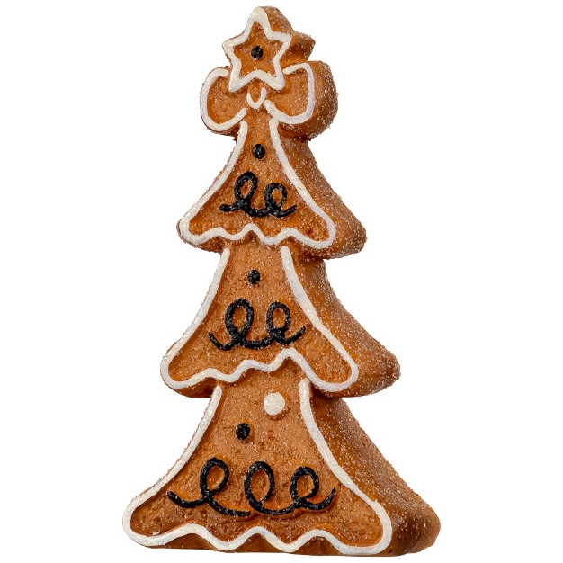 Frosted Gingerbread Christmas Tree Figurine