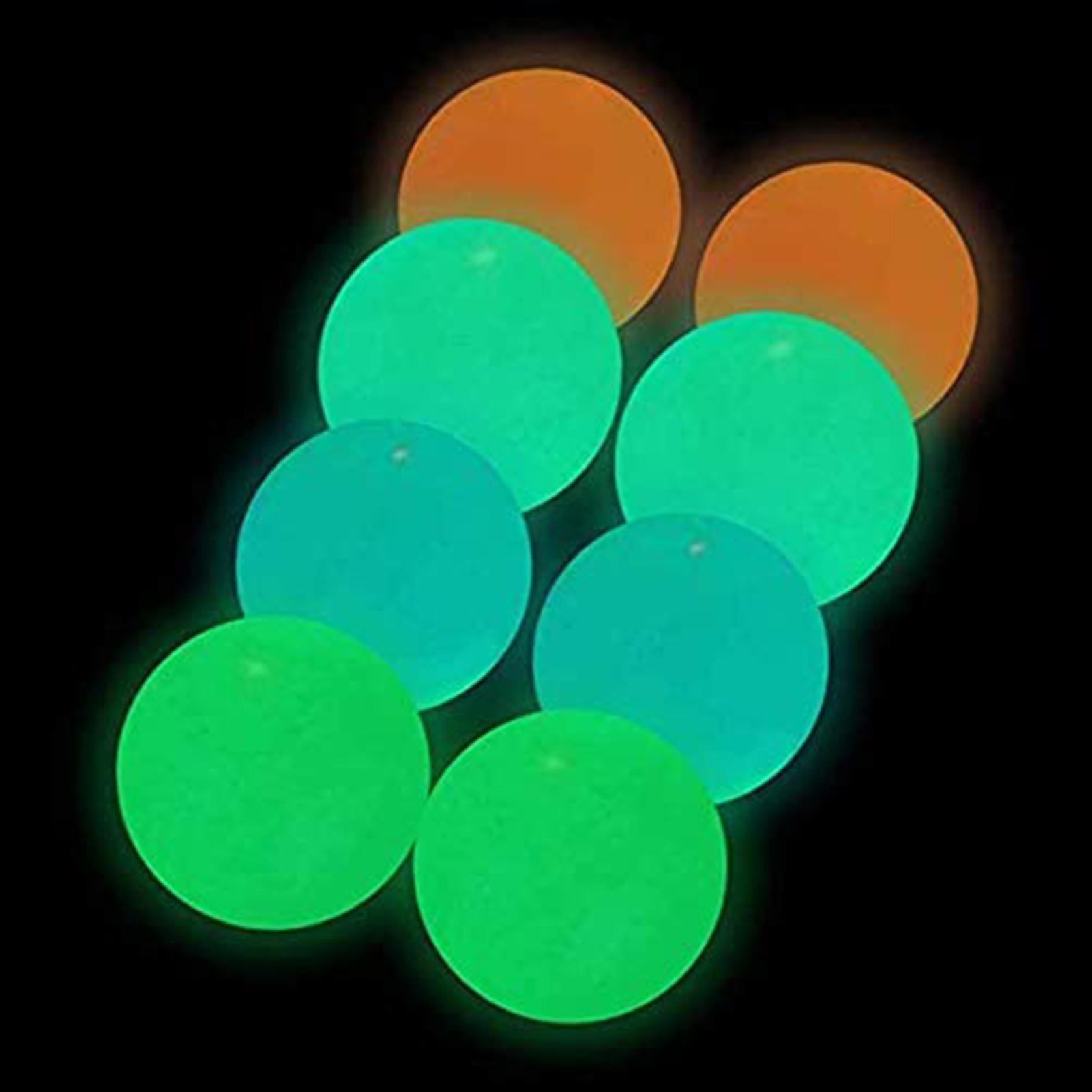 3pcs Stick Wall Balls Sticky Target Ball Fluorescent Ceiling Ball Anti-stress Decompression Toy  3pcs