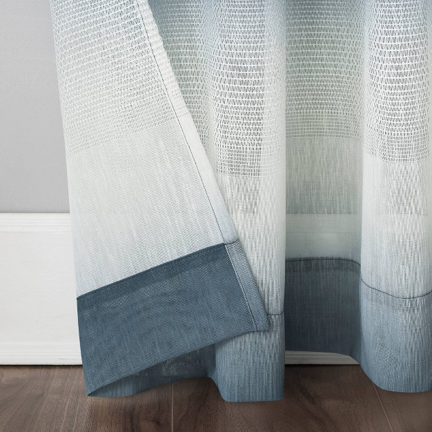 Atlantic Ombre Open Weave Sheer Grommet Top Curtain Panel Scott Living