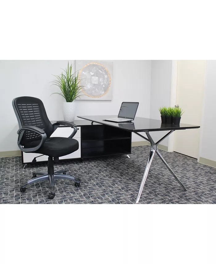 Boss Office Products Ribbed High Back Mesh Chair