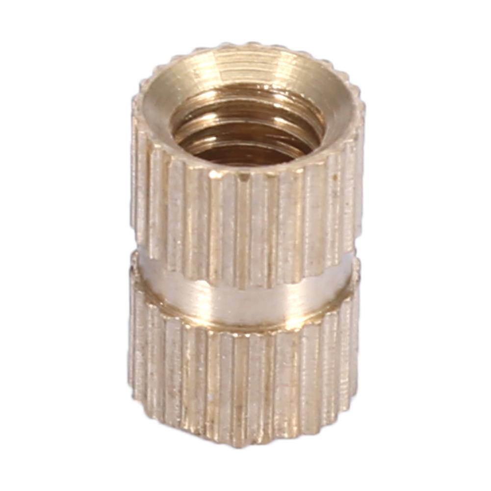 10 Pcs M6 Female Thread Knurled Nuts Brass Threaded Insert Embedment Nuts Hydraulic Welded Assortment Kit[m6*10l*8.3mm]