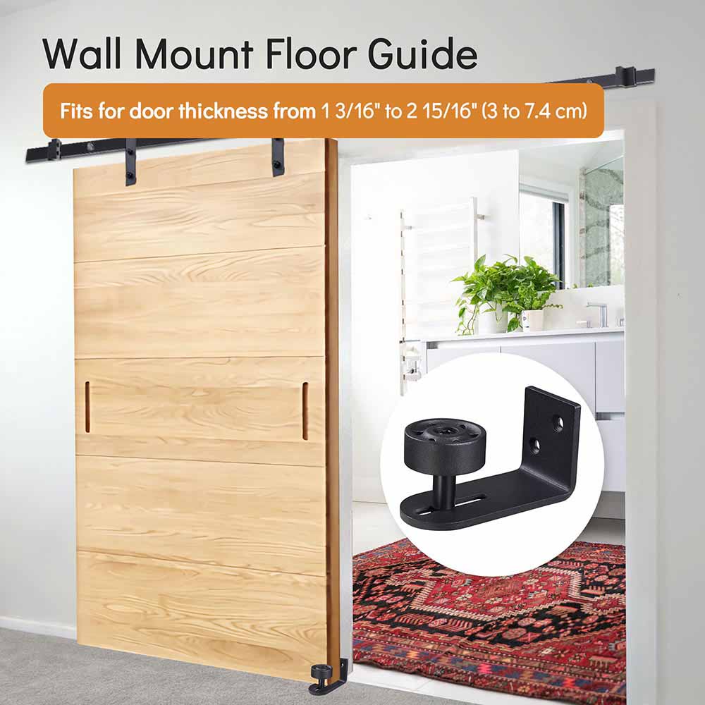 Yescom Adjustable Floor Guide Roller Bottom Stay for Sliding Barn Door