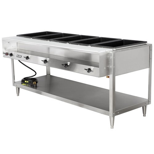 Vollrath 38119 ServeWell Electric Hot Food Table， 5 Wells， 76