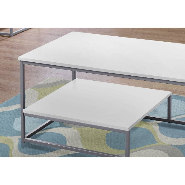 Set Of 3 Accent Tables With Multi Layer Shelf Everyroom