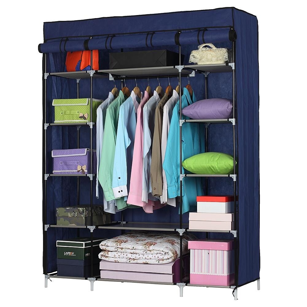 5 layer 12 compartment Non woven Fabric Portable Wardrobe Closet