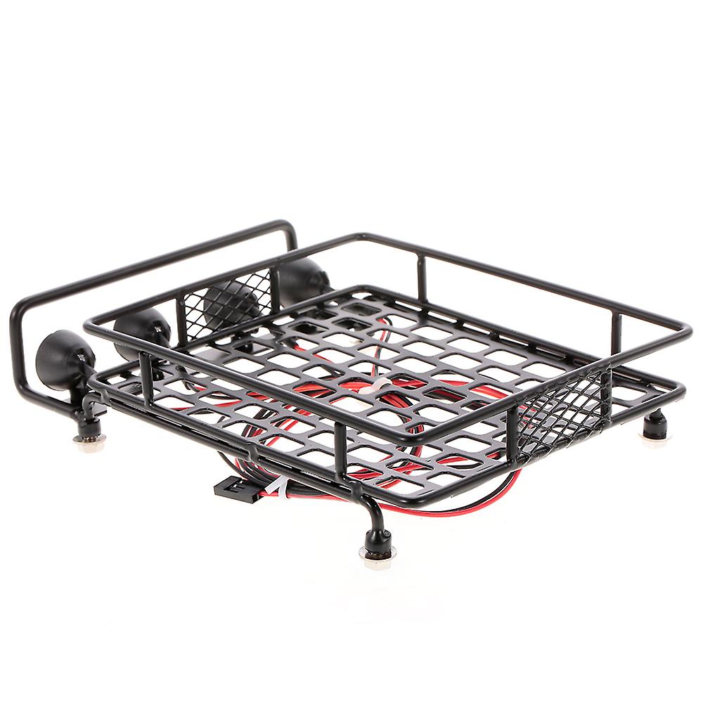 Roof Rack Luggage Carrier With Light Bar For 1/10 Rc Crawler Axial Scx10 D90 110 Traxxas Trx-4 Tamiya Hsp Rc Car Parts No.220823