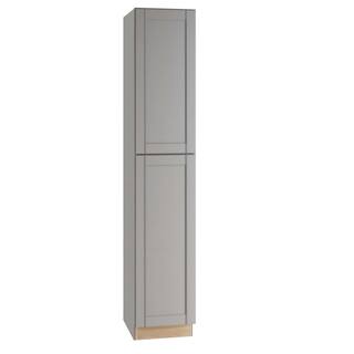 MILL'S PRIDE 110.5 in. W x 24 in. D x 90 in. Vesuvius Gray Shaker Stock Ready to Assemble Base Kitchen Cabinet Laundry Room LDRY-1T110-RVG