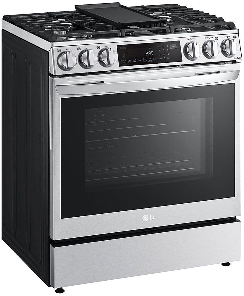 LG 6.3 Cu. Ft. PrintProof Stainless Steel Smart Wi-Fi Enabled ProBake Convection InstaView Gas Slide-In Range With Air Fry