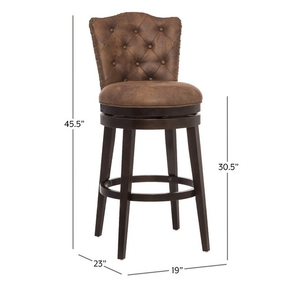 Hillsdale Edenwood Wood Bar Height Swivel Stool