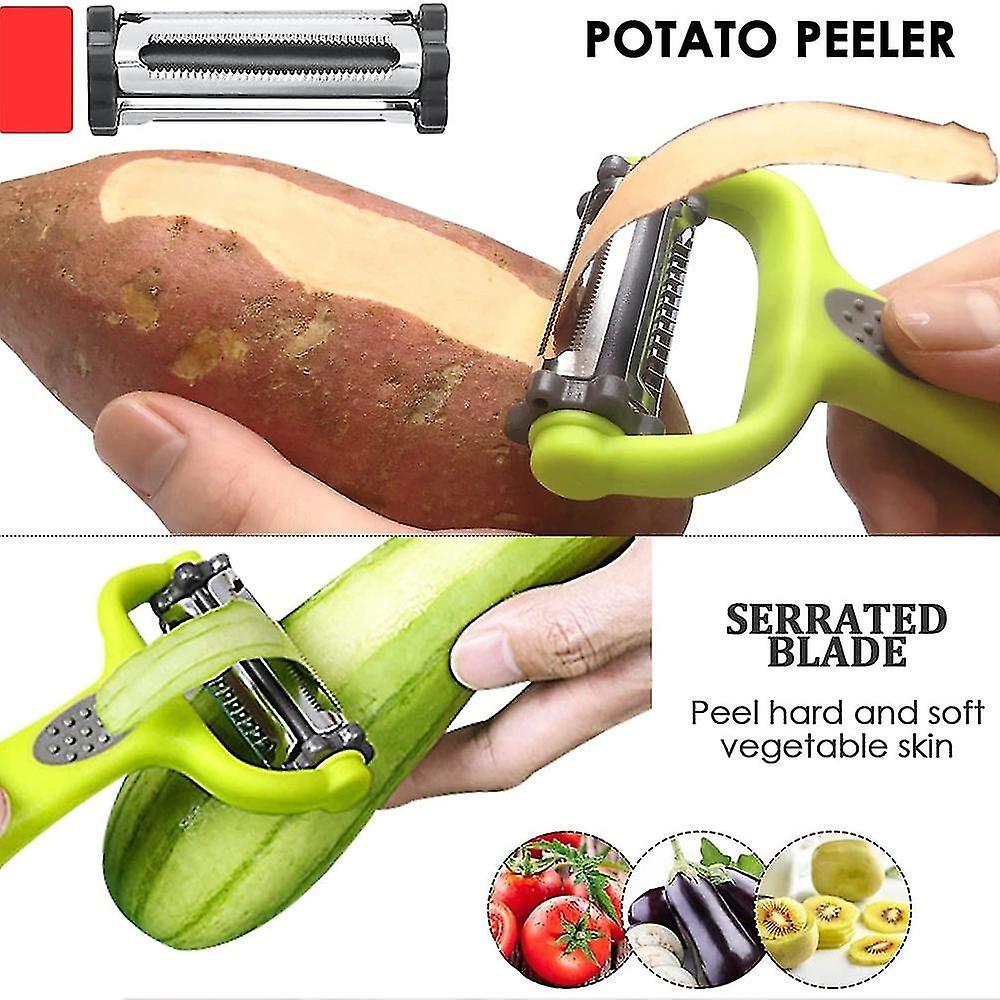 Potato Peelers For Kitchen， Vegetable Peeler Peeler 3 In 1， Make Veggie Salad， Y And I Shape Apple Veggie Peeler