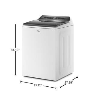 Whirlpool 4.8 cu. ft. Smart White Top Load Washing Machine with Load and Go Built-in Water Faucet and Stain Brush WTW6120HW