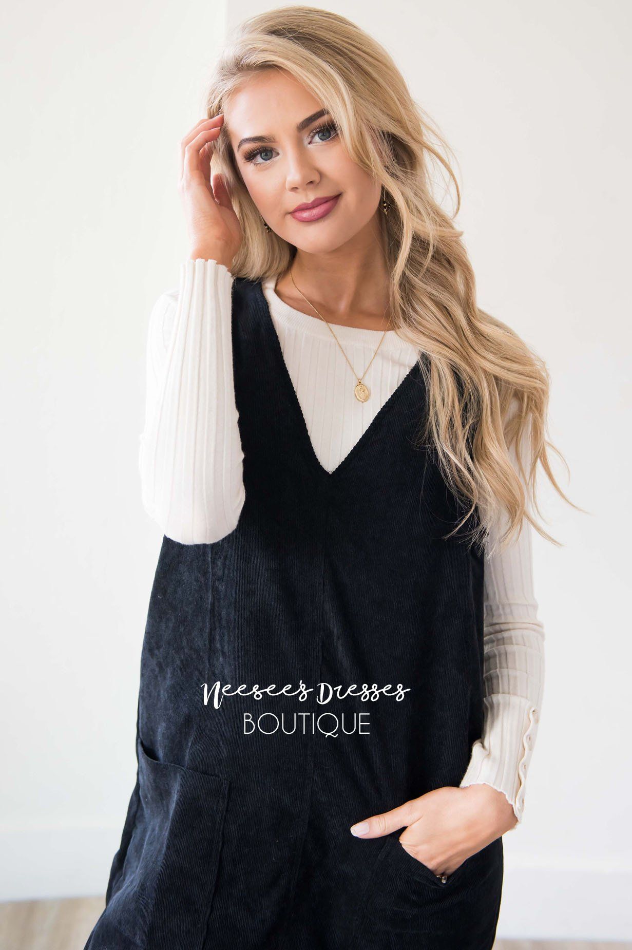 The Korina Patch Pocket Overall Dress