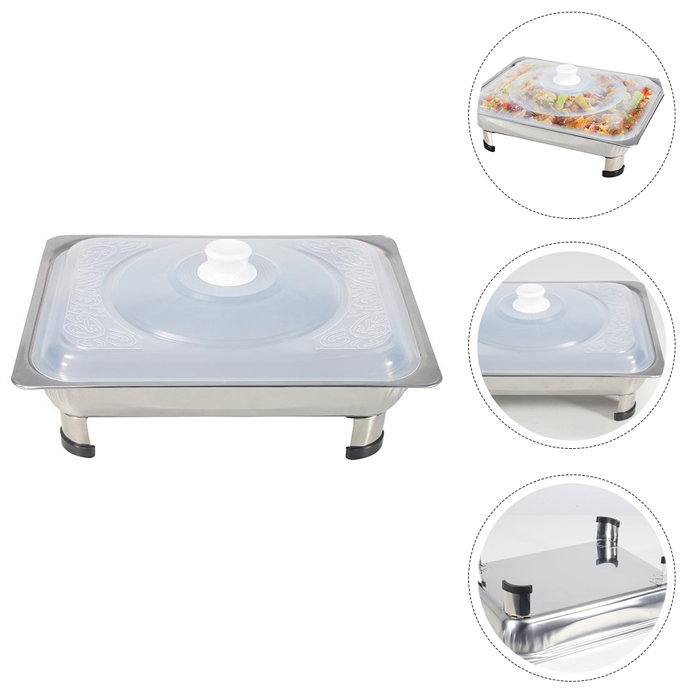 Buffet Tray Food  Serving Plate Dish Platter Storage Restaurant Dishes Metal Rectangular Chafer Pan Warming Warmer