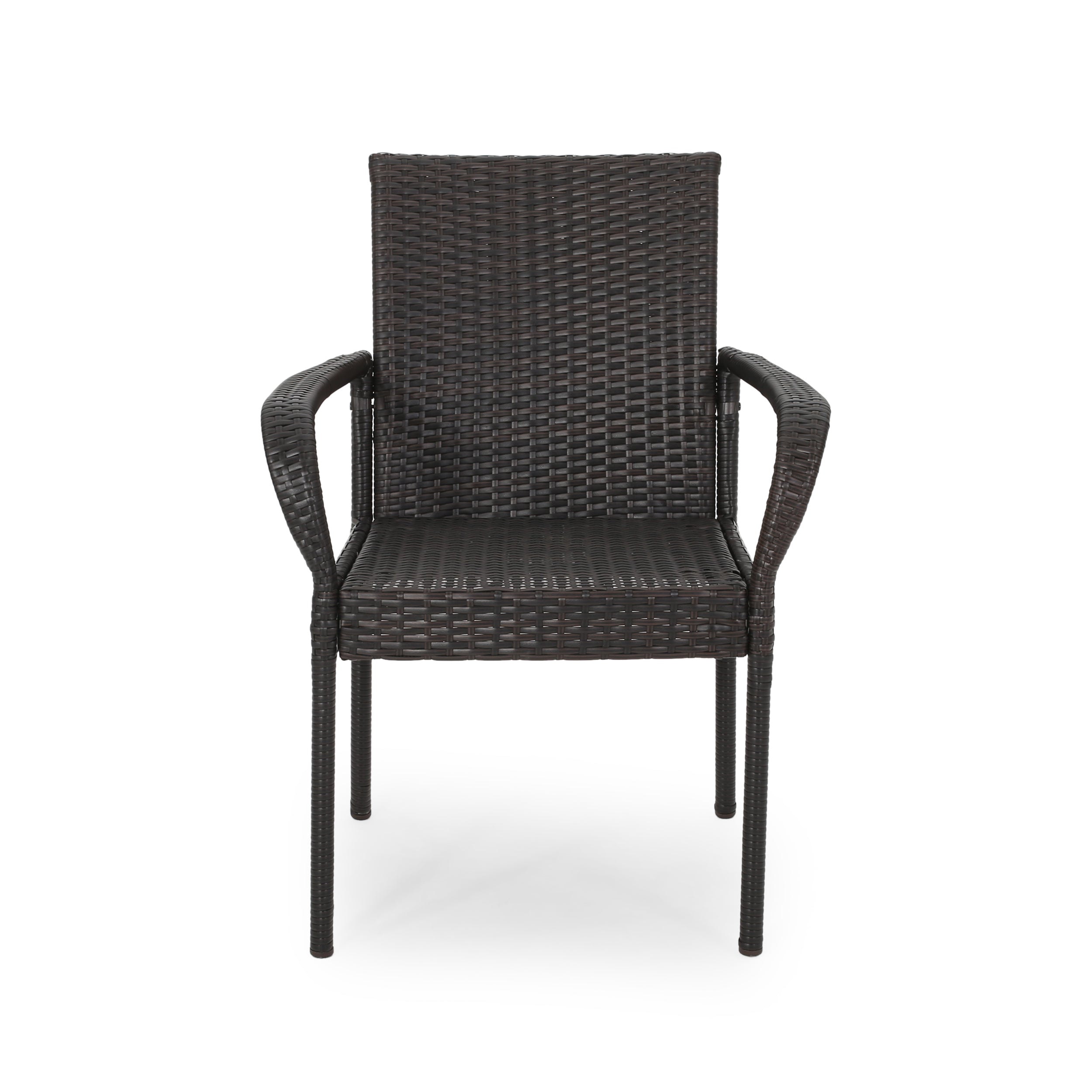 Bannon Outdoor Contemporary Wicker Dining Chair (Set of 2)