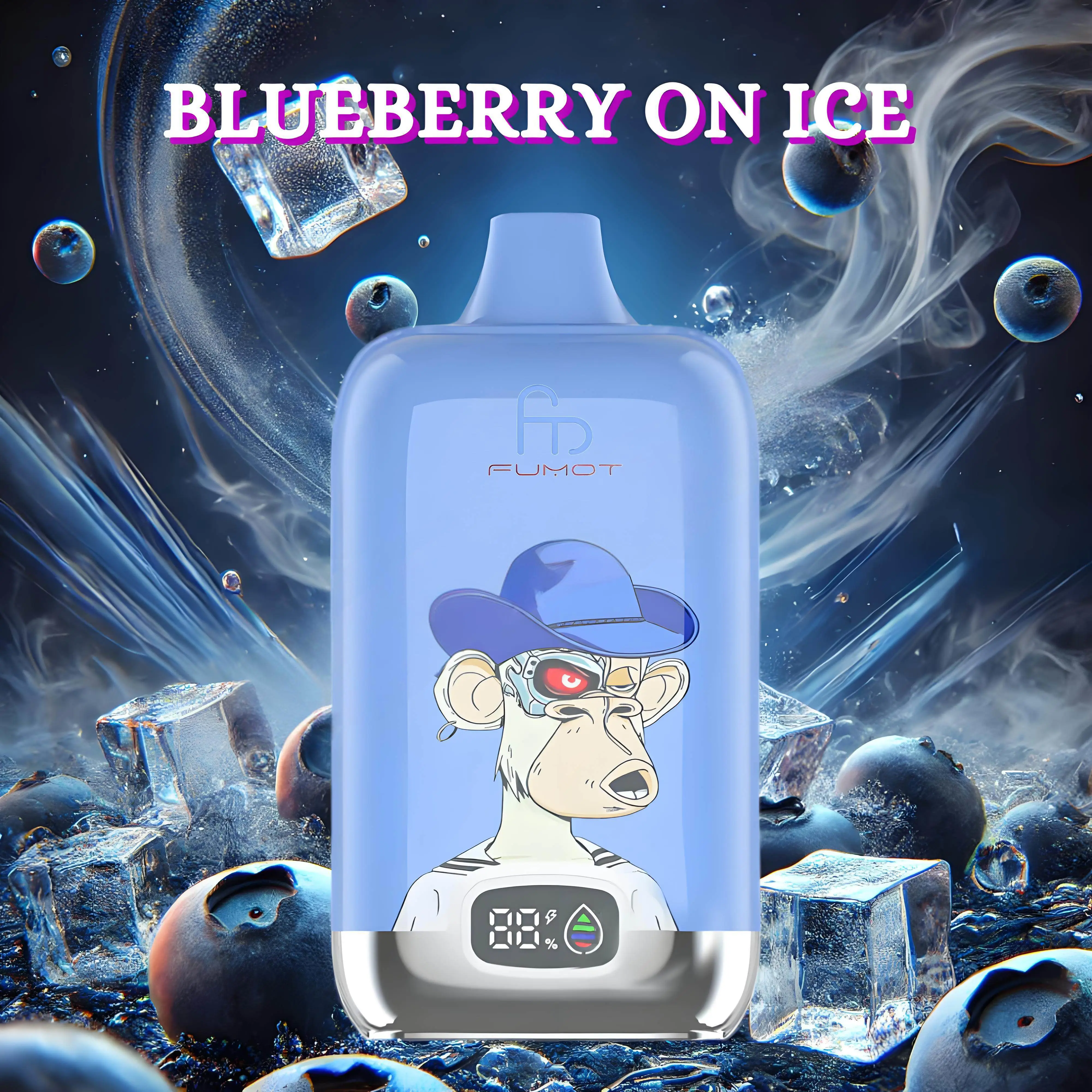 Fumot Tornado Digital Box 12000 Puffs - Blueberry on Ice