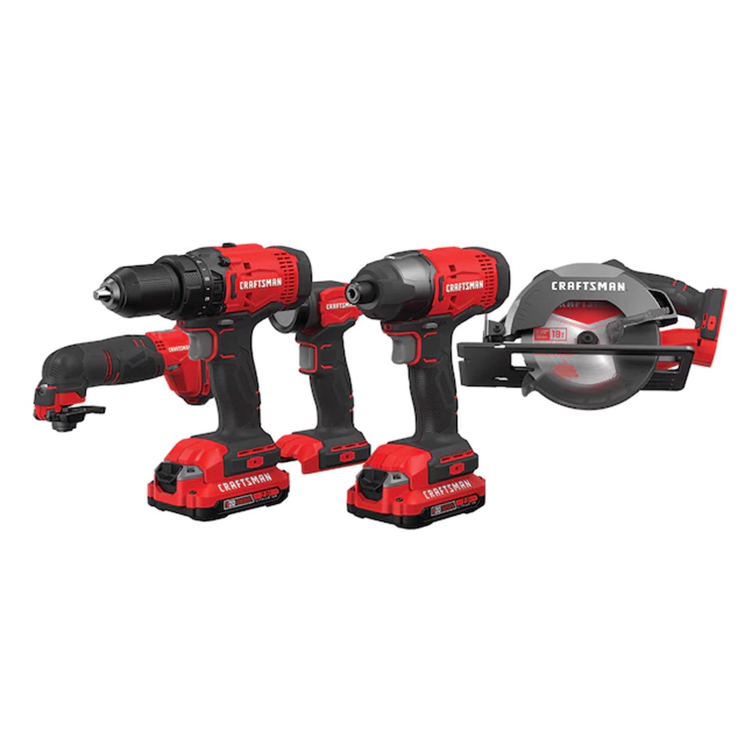 Craftsman 20 V Cordless Brushed 5 Tool Combo Kit