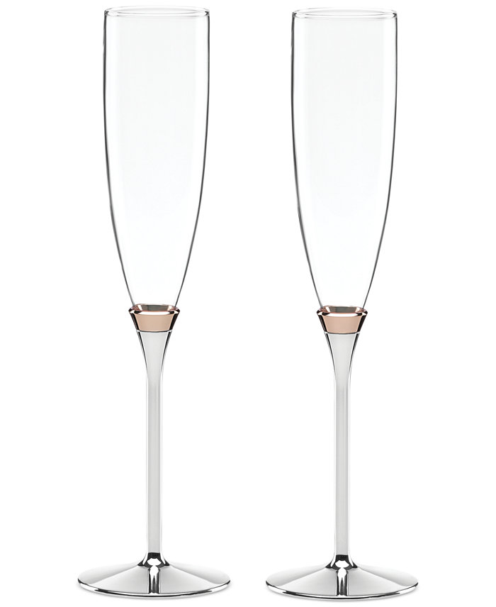 Kate Spade new york Rosy Glow Toasting Flute Pair