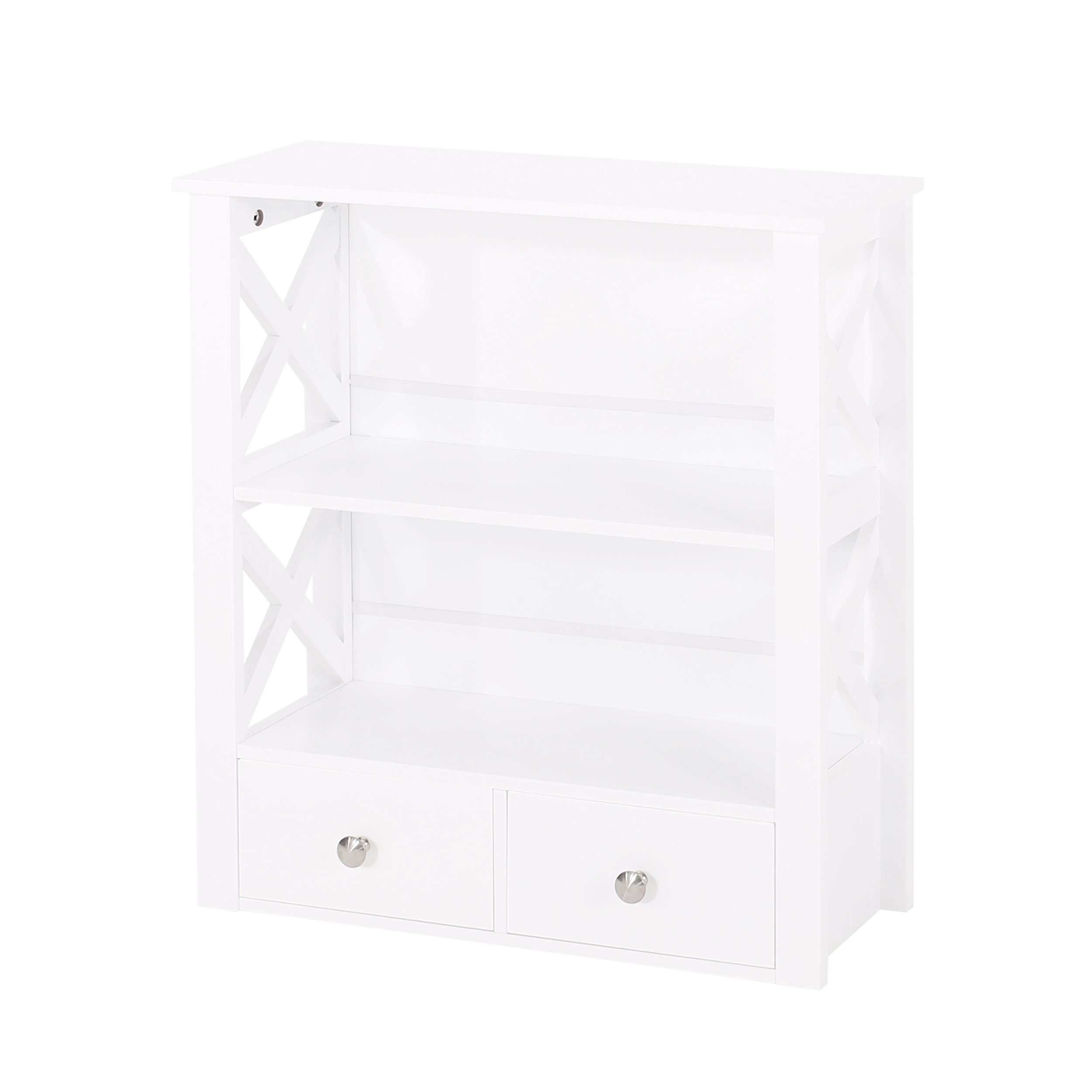 Lewis Modern Wall-Mounted Bathroom Storage Cabinet with Drawers