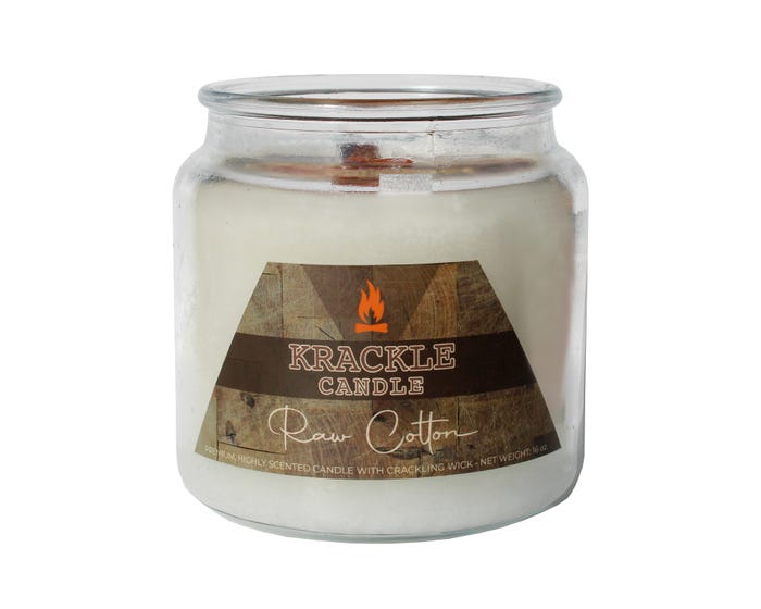 Krackle Candle Raw Cotton KCRC-16