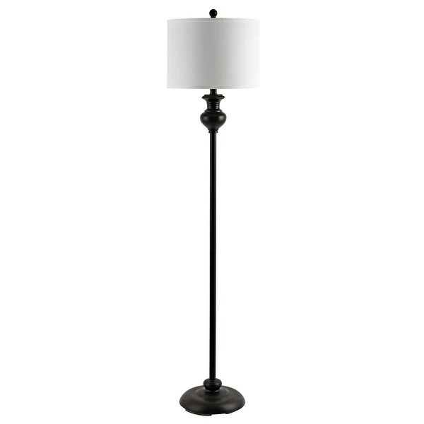 SAFAVIEH Lighting 61-inch Erlan Antique Black LED Floor Lamp - 14