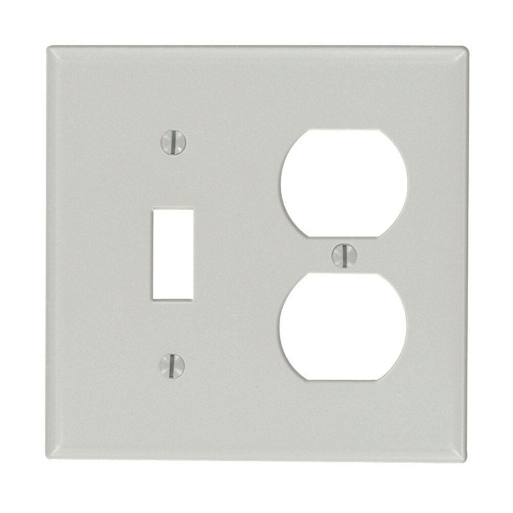 WALLPLATE DUPLX/TGLE GRY