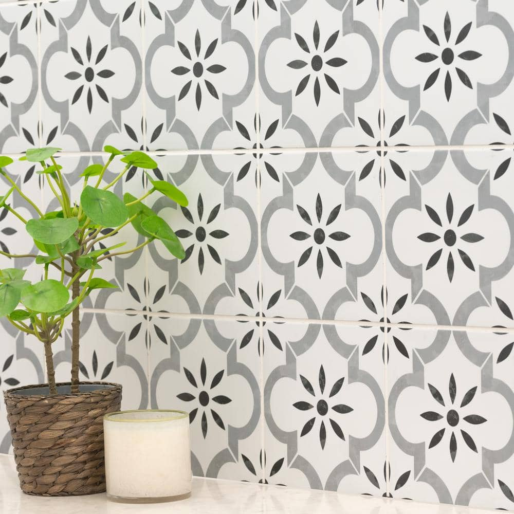 MSI Azila Encaustic 8 in. x 8 in. Matte Porcelain Floor and Wall Tile (5.16 sq. ft.Case) NFLOBA8X8