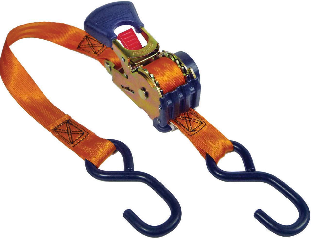 Keeper 05561 Retractable Ratchet Tie Down, 500 lb, 6 ft L x 1 in W